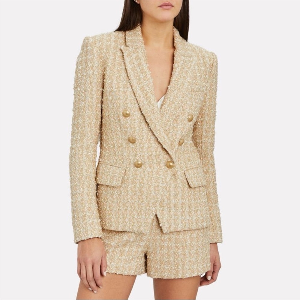 L'AGENCE Cream Double-Breasted Jacket